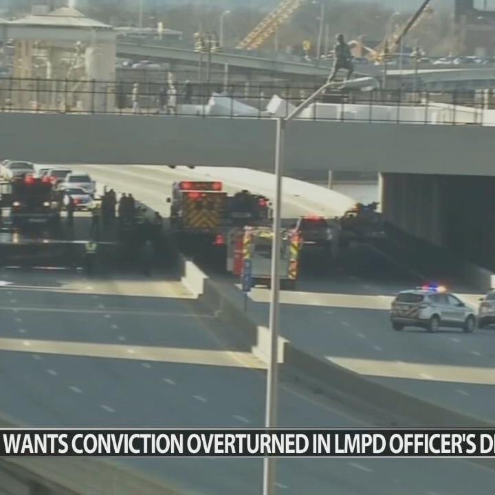 Man asks Louisville judge to overturn murder conviction in crash that killed Louisville police detective